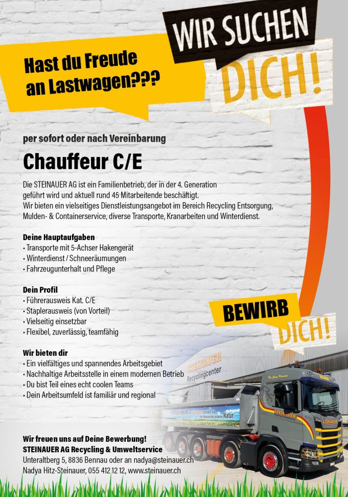Stelleninserat Chauffeur